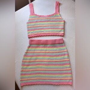 Wild Fable Crop Top and Skirt Set